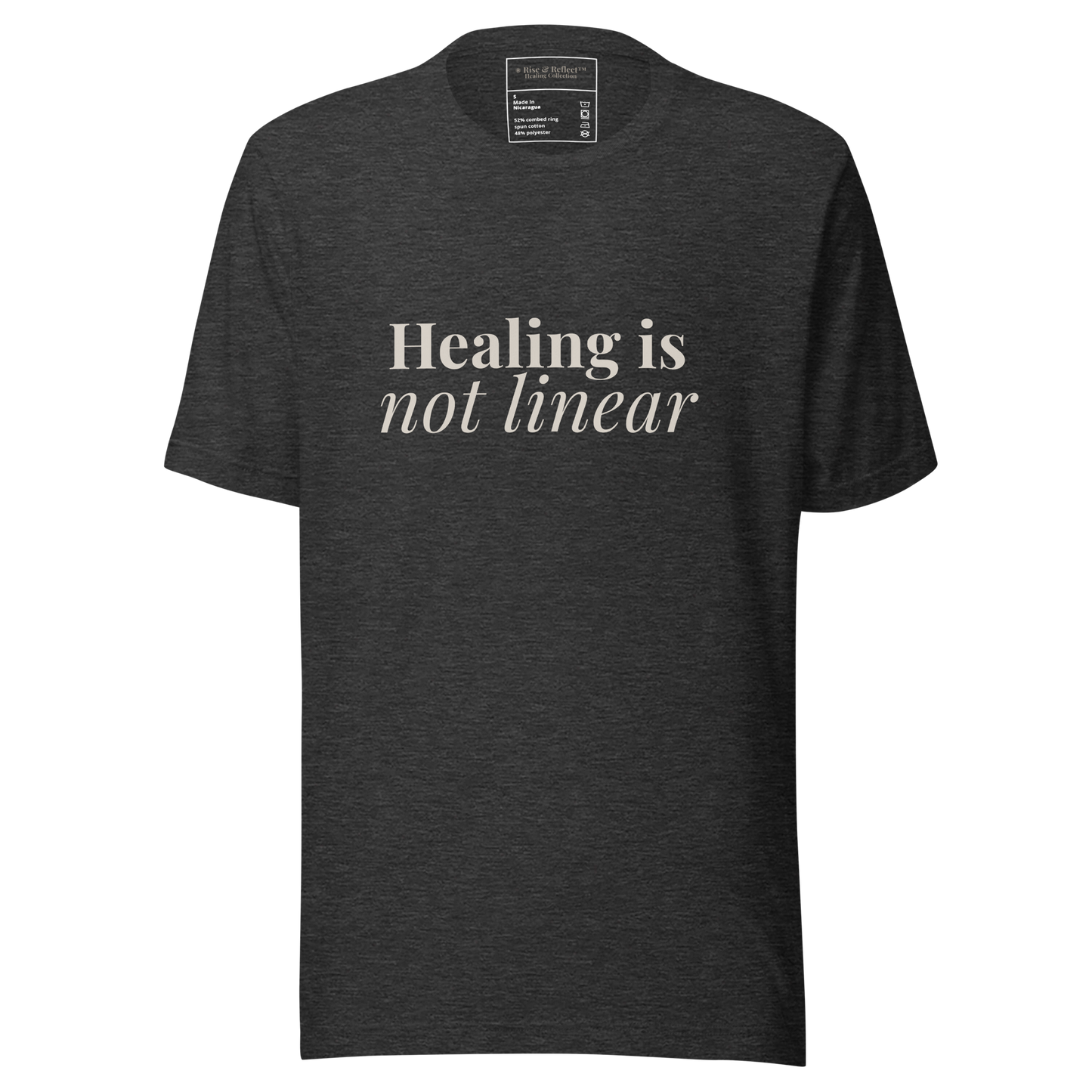 Healing Is Not Linear™ Dark Tee