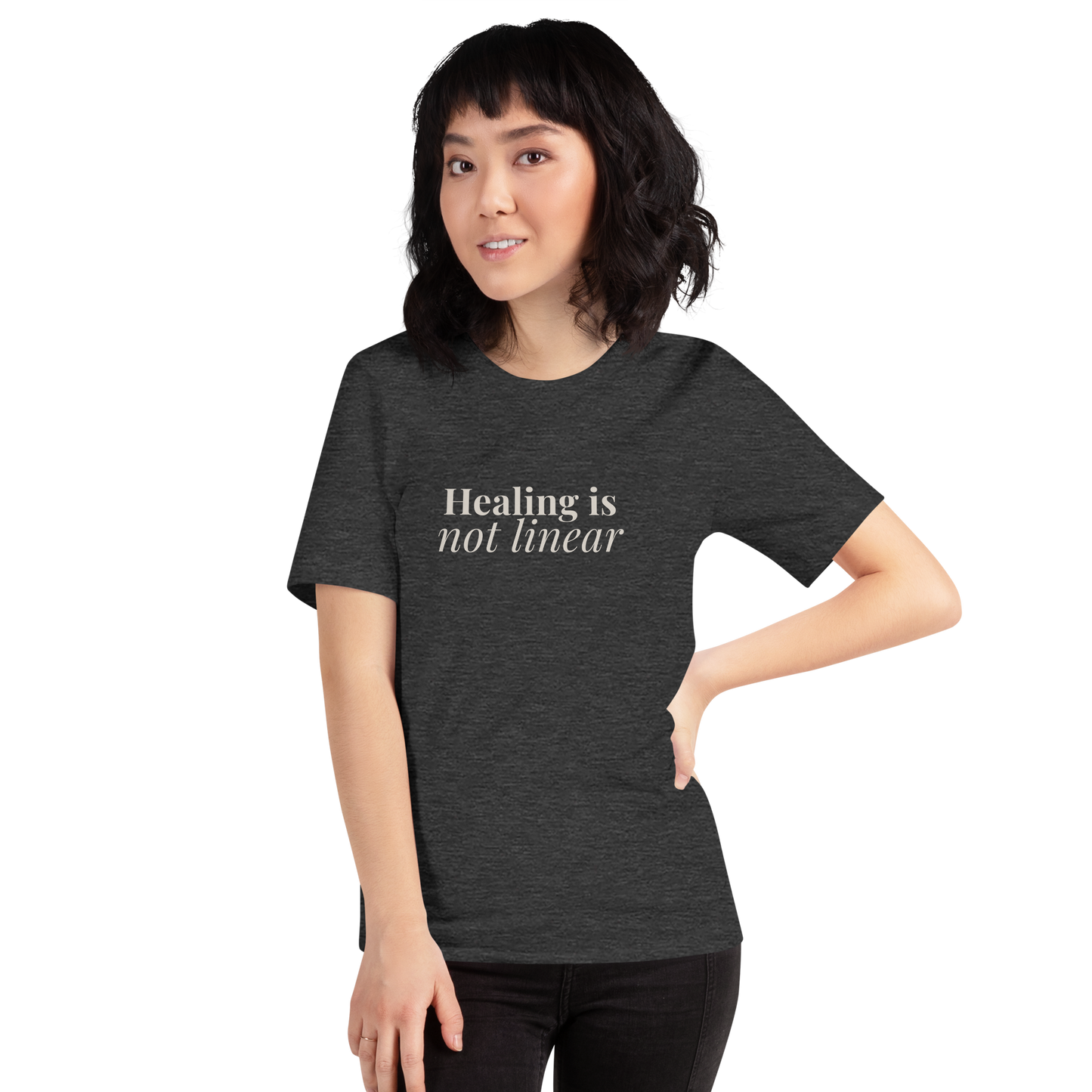 Healing Is Not Linear™ Dark Tee