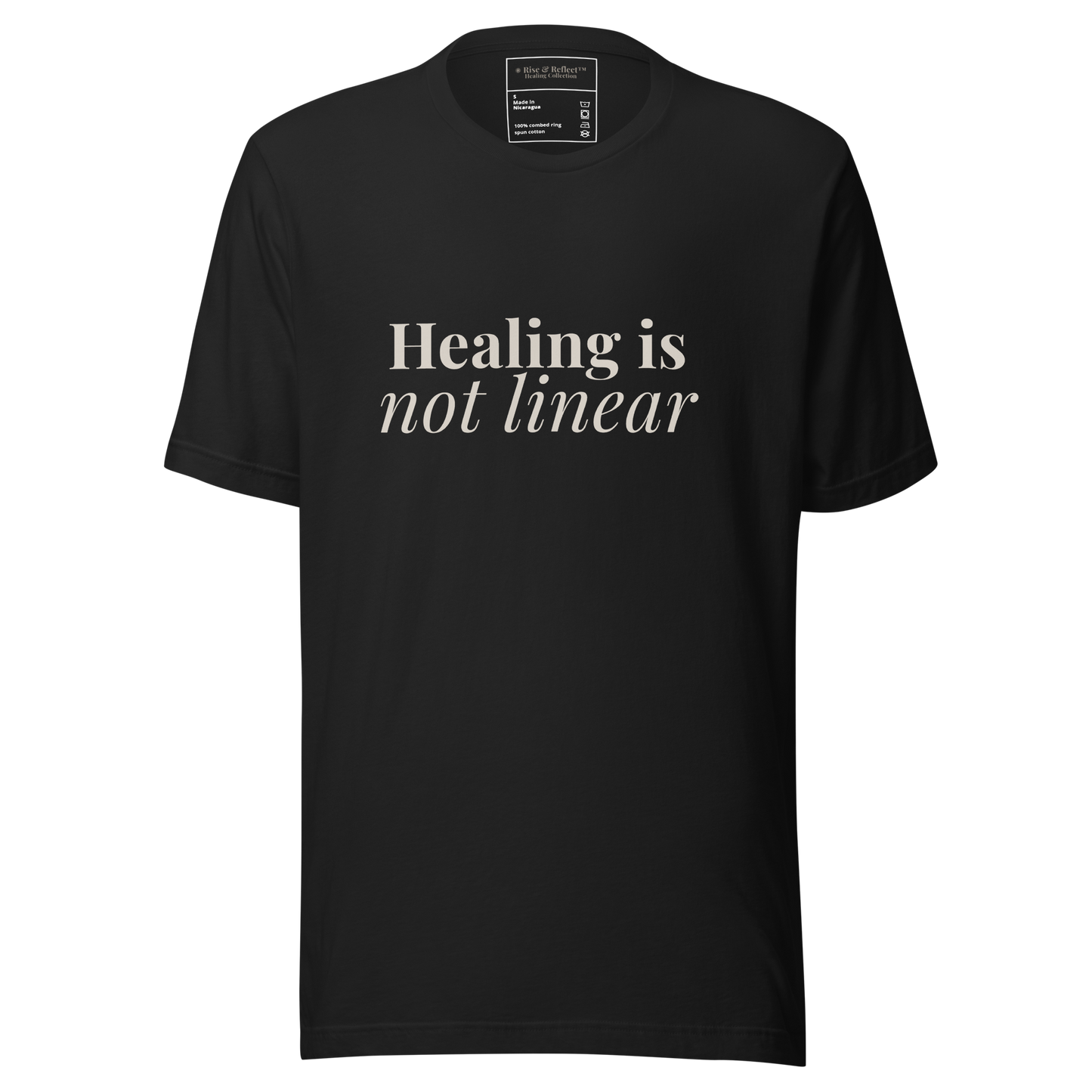 Healing Is Not Linear™ Dark Tee