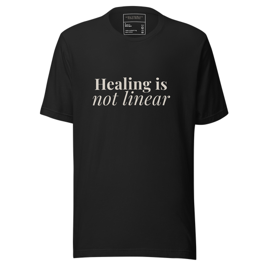 Healing Is Not Linear™ Dark Tee