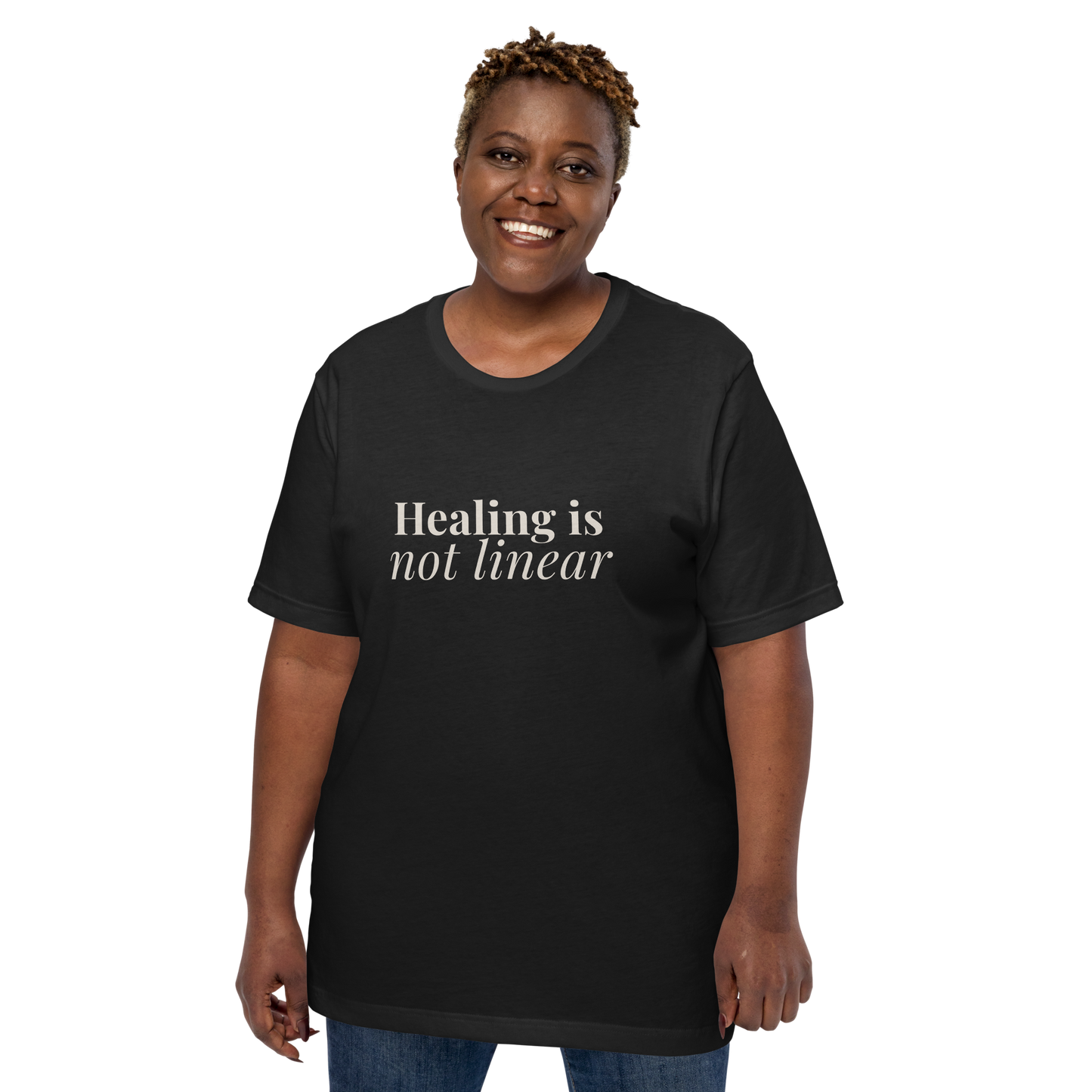 Healing Is Not Linear™ Dark Tee