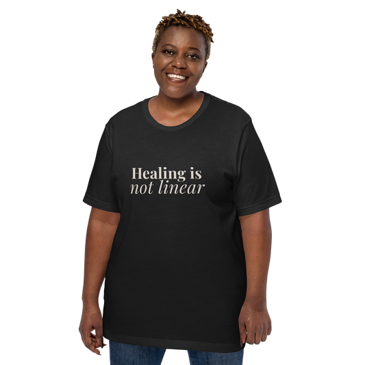 Healing Is Not Linear™ Dark Tee